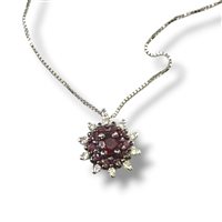 Necklace Gianni Pace Woman in White Gold Rubino STO-3